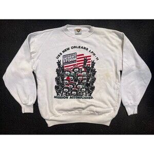 Vintage 1991 Men’s USS New Orleans Operation Desert Storm Crew Sweatshirt Sz L
